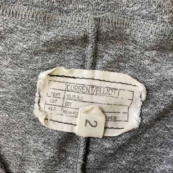 Current Elliott V Neck Trapeze Dress 2 Medium Large Heather Gray Pockets T Shirt - Picture 11 of 14